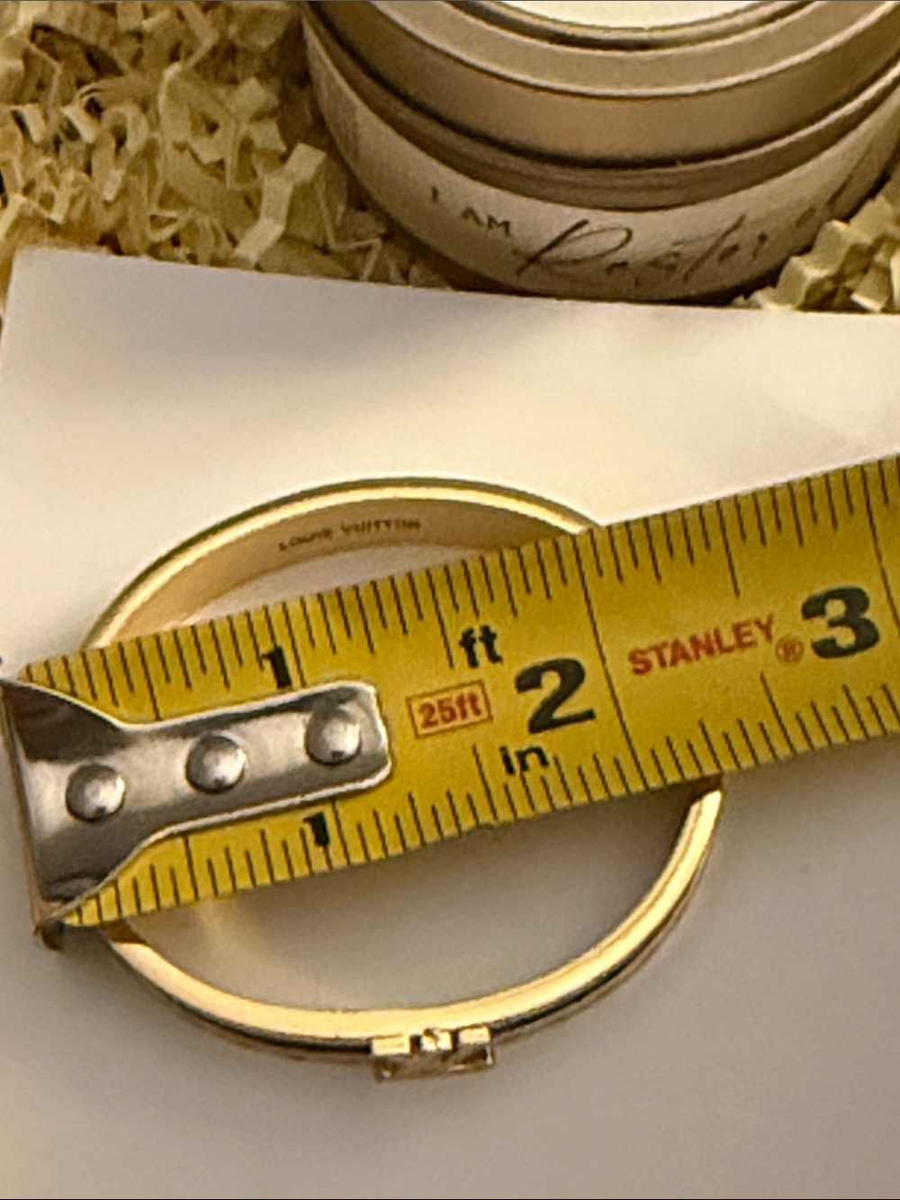 Gold and Brown Monogram Bangle Bracelet - Picture 8 of 8